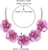 BriLove Flower Collar Necklace, Shiny Floral Flower Summer Beach Statement Collar Bib Necklaces for Women Costume Prom Jewelry...