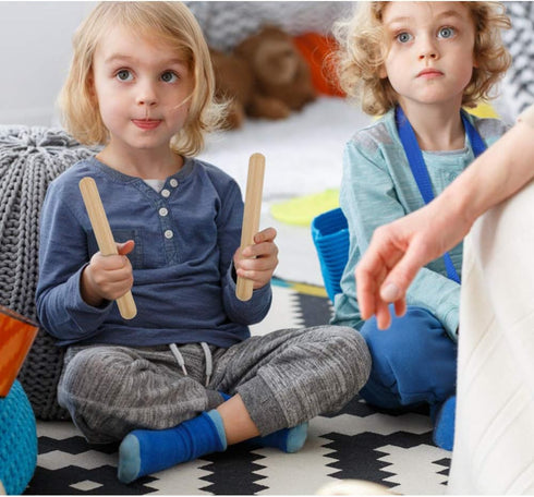12PCS Wood Hand Percussion Shakers Musical Instruments for Kids Toddler Natural Wooden Percussion Toy Set for Gift, 4PCS Egg Shakers,4PCS Musical ...