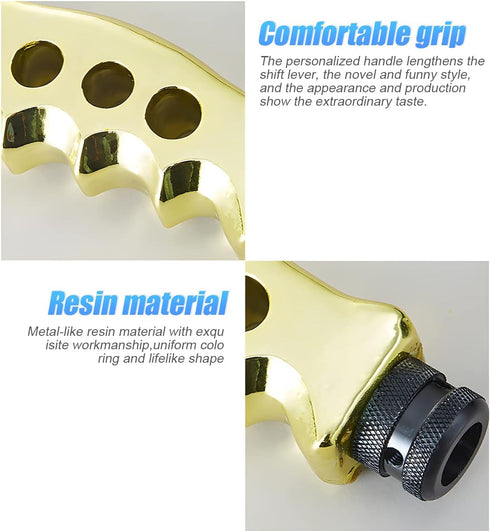 Car Gear Shift Knob, Manual & Automatic Transmission Car Grip Knife Handle Gear with Adapter Screws and Spanner, Car Gear Lever Shifter Handle Aut...