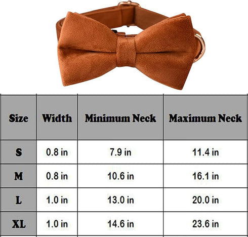 Bowtie Dog Collar, Velvet Dog Collars with Detachable Bowtie Metal Buckle, Soft Comfortable Adjustable Bow Tie Collars for Small Medium Large Dogs...