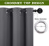 NICETOWN Blackout Curtain Blind for Bedroom Thermal Insulated Grommet Blackout Room Darkening Drape/Drapery (Single Panel, W42 x L63 inches, Grey/...