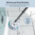 Casabella Tub & Tile Brush - Bathroom Cleaning Brush, Extendable Handle, All-Around Dual Bristles, Bristled Head, Non-Slip Grip...