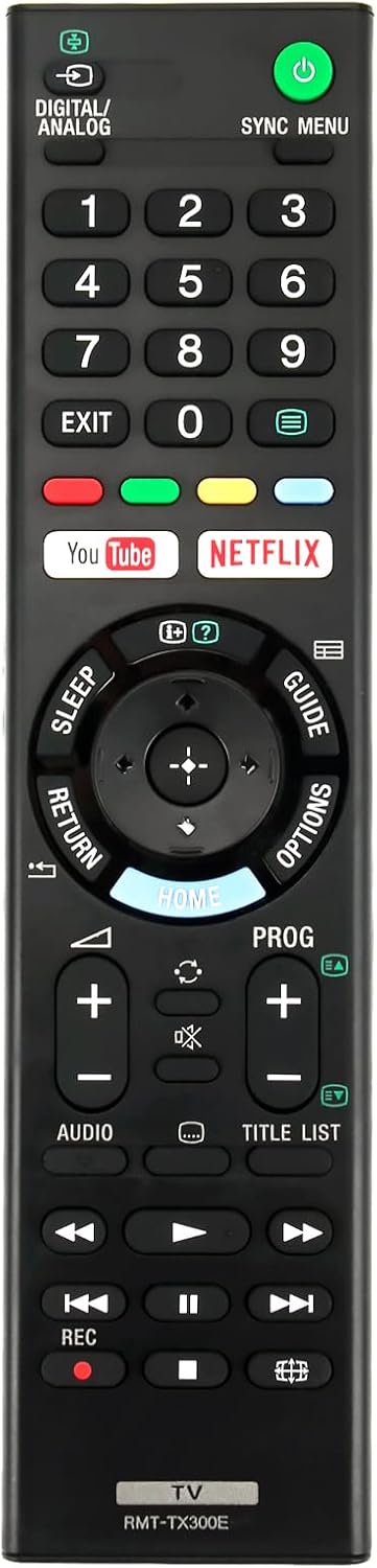 RMT-TX300E Replaced Remote fit for Sony TV KD-55X7000F KD-43X7000F KD-49X7000F KDL-43W660F KD-65X7000F KD-43X7000E KD-49X7000E KD-55X7000E KD-65X7...