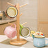 LZYMSZ Coffee Cup Holder, Bamboo Mug HolderTree with 6 Hooks,Standing Rack for Kitchen Counter Decor Organizer,Tea Cups Holder,Coffee Bar Accessor...