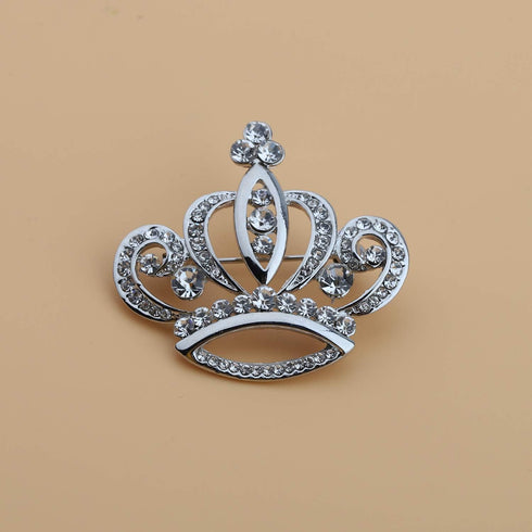 LQRI Crystal Rhinestone Princess Queen Crown Brooch Pin Tiara Crown Brooches Crown Tiara for Wedding Party/Banquet/Birthday...