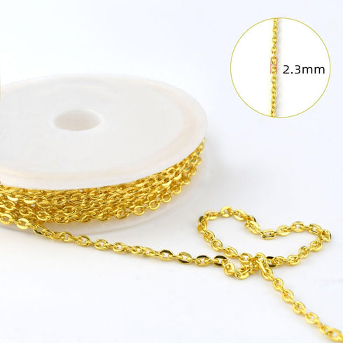 6 Rolls Jewelry Making Chains with Lobster Clasps & Jump Rings 59 Feet Chain Making Kit for DIY Craft Necklace Bracelet Earring Cable Link Chain J...