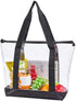 Large Clear Tote Bag, Fashion PVC Shoulder Handbag for Women, Clear Stadium Bag for Security Travel,Shopping,Sports and Work...