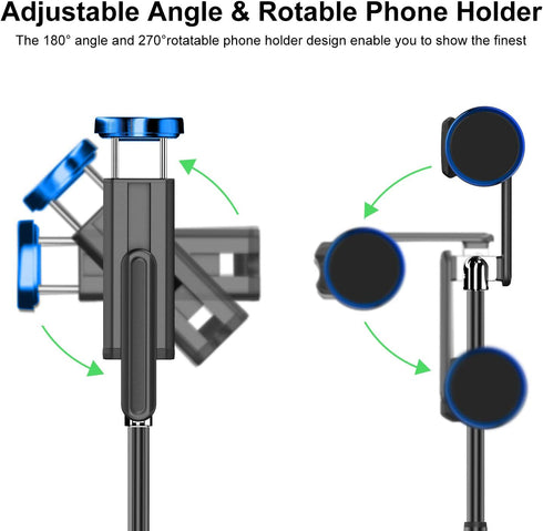 ATUMTEK Selfie Stick Tripod, Extendable 3 in 1 Aluminum Bluetooth Selfie Stick with Wireless Remote and Tripod Stand for iPhone 15/14/13/12/11/11 ...