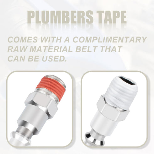 25PCS 1/4" Male NPT Industrial Air Plug 300PSI, Pneumatic Plugs Quick Connect Air Fitting...
