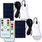 Solar Powered Lamp Remote Control Portable Led Bulb Lights Solar Energy Panel Led Lighting for Camp Tent Night Fishing Emergency Lights Flash 350L...