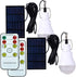 Solar Powered Lamp Remote Control Portable Led Bulb Lights Solar Energy Panel Led Lighting for Camp Tent Night Fishing Emergency Lights Flash 350L...