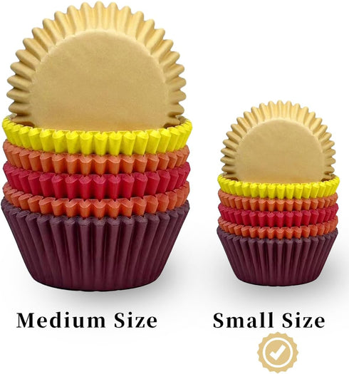 qiqee Mini 300-Count Cupcake Liners Cupcake Cups Food Grade Orange Cupcake Papers Baking Cups Cupcake Wrappers (Mini Size)...