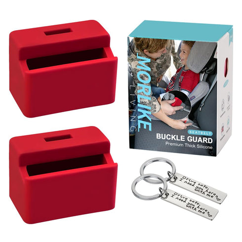 Morlike Silicone Seatbelt Secure Buckle Safety Cover Lock | Keep Children Safe in Car Seat and Prevent Kids from Accidentally Unbuckling | Buckle ...