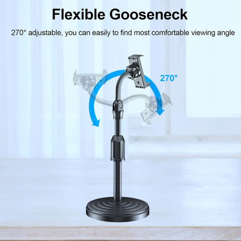 Cell Phone Holder, Adjustable Height (9.8-13inches) Phone Stand for Desk Office Thick Case 270° Flexible Phone Holder Stand iPhone Stand Compatibl...