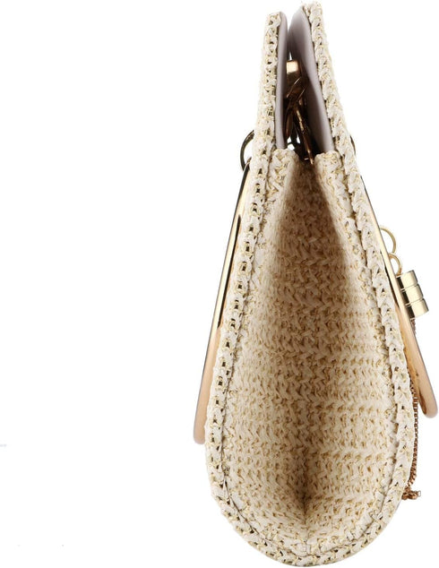 YYW Summer Beach Straw Evening Bag,Straw Clutch Purse Straw Handbag Shoulder Bag Top-handle Bag...