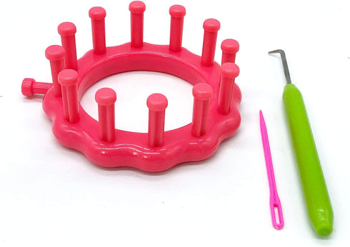 WAYION Round Knitting Loom Plastic Hat Weaving Looms Kit with Loom Hook/Needle, Creativity for Kids Small Knitting Loom Kit - Perfect for Sock, Ha...