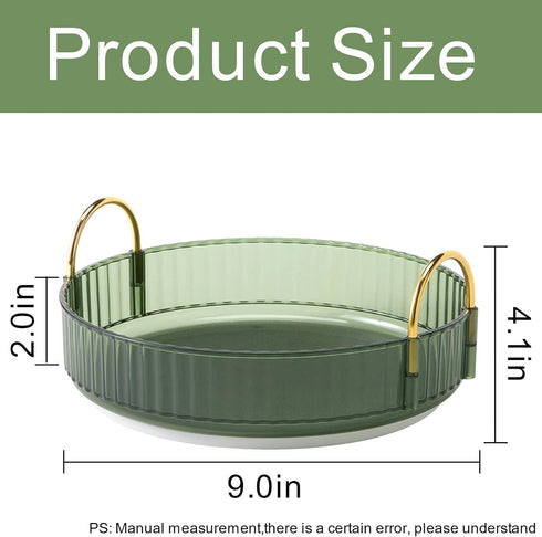 360° Rotating Makeup Organizer, Bathroom Make Up Spinning Holder Rack, Large Capacity Cosmetics Storage Vanity Shelf Countertop, Fits Cosmetics, P...
