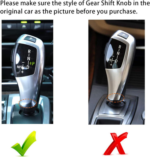 Moonlinks Compatible with BMW F30 Carbon Fiber Pattern Gear Shift Knob Cover Trim,ABS Gear Shift Cover Compatible with BMW 1-7 Series X3 X4 X5 X6(...