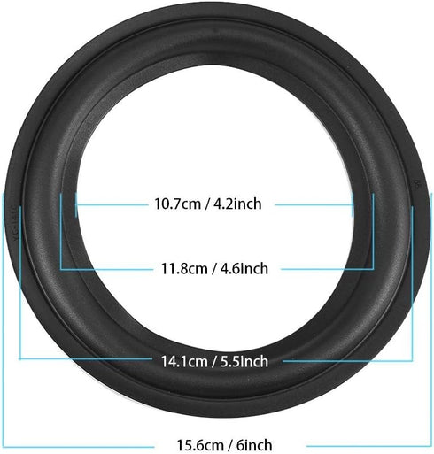 2pcs 6 inch Perforated Rubber Speaker Foam Edge Surround Rings Replacement Parts for Speaker Repair or DIY...