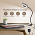 LED Desk Lamp Clip on Light with 3 Color Modes 10 Brightness Ring/Clamp Light 360° Flexible Gooseneck Dimmable Eye Protection Desk Light Desk Lamp...
