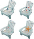 4 Pack Wooden Handmade Mini Chair Ornament Beach Decor Nautical Decoration for Bathroom Bedroom Decor Home Decor Article Home Office Desk, 4 x 3.7...