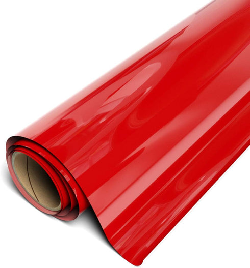 Siser EasyWeed Stretch Heat Transfer Vinyl HTV for T-Shirts 15 Inches by 5 Feet Roll (Red)...