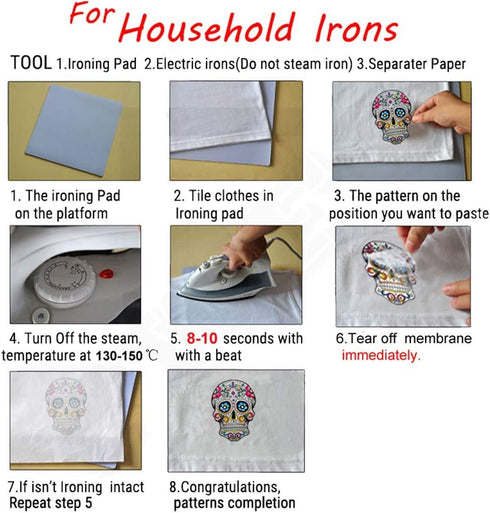 5 Sheets 180 Pcs Iron on Letters and Numbers, Iron on Transfers for Clothing, Shirts, Bags, Vests, Hats, Backpacks and Others, DIY Personal Letter...
