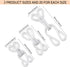 Covered Sewing Hooks & Eye Closure Jewelry Books Crafts Latch for Fur Coats Wraps Jackets Bra Thick Leather deep Pile Fabrics Clothing (25mm, Whit...