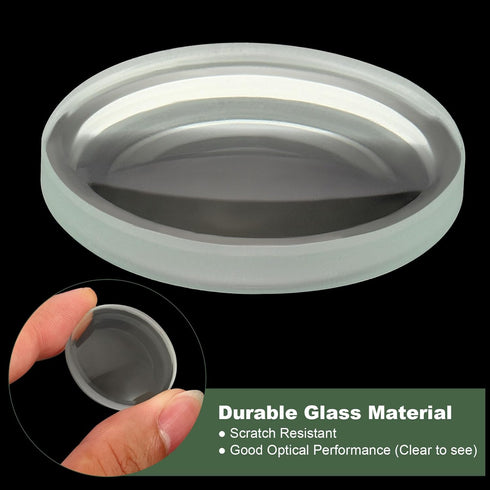 YOKIVE 2 Pcs Double Concave Lens, Clear Glass Optical Lenses | Make Telescope, Great for Photography, Optical Instruments Use (Clear, 75mm Focal L...