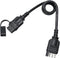4 Way Flat Trailer Extension Coiled Cable 3 Feet Male and Female Wiring Harness Adapter Extension Wiring Cable with Dust Cover Plug & Play Connect...