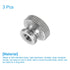 uxcell Knurled Thumb Nuts, 3Pcs M4 x D12mm x H8mm Stainless Steel Round Knobs Fasteners Through Hole Hand Screw Nut Silver for 3D Printer Parts, M...