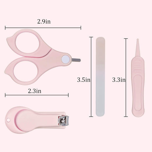Baby Nail Kit, Baby Manicure Kit and Pedicure with Cute Owl Shape Case. Baby Nail Clipper, Scissor, Nail File & Tweezer for Newborn, Infant & Todd...