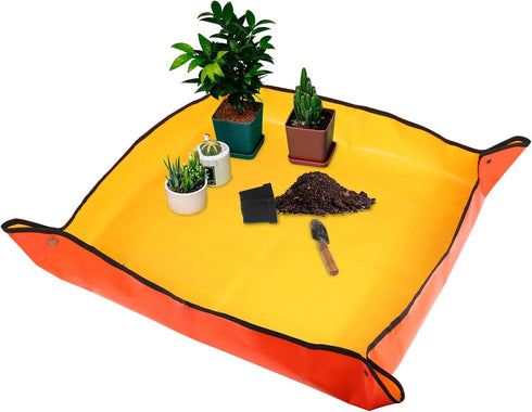 39.4" x 39.4" Extra Large Repotting Mat for Transplanting & Potting Soil Mess Control, Waterproof Plant Potting Mat, Succulent Orchid Potting Tray...