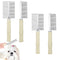 4 PACK Dog Cat Pet Comb Stainless Steel Cat Double-Sided Grooming Brush Professional Dog Grooming Comb Pet Hair Brush Cat Flea Comb for Long Short...