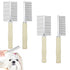 4 PACK Dog Cat Pet Comb Stainless Steel Cat Double-Sided Grooming Brush Professional Dog Grooming Comb Pet Hair Brush Cat Flea Comb for Long Short...