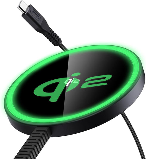 ESR HaloLock Qi2 Wireless Charger (Pad), 15W Qi2 Magsafe Charger iPhone, Wireless Charging Pad for iPhone 15/14/13/12 Series, Airpods Pro, Strong ...