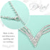 Unicra Wedding Jewelry Set Silver Rhinestone Necklace Earrings Set Prom Party Jewelry sets for Brides and Women...