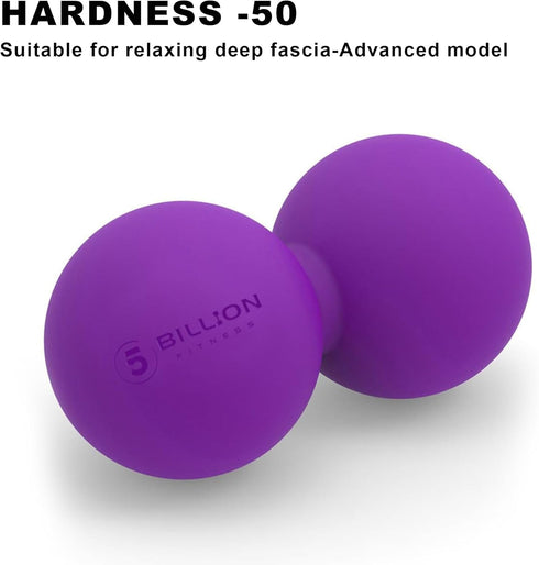 5BILLION FITNESS Peanut Massage Ball,Double Lacrosse Ball and Mobility Massage Ball for Physical Therapy - Deep Tissue Massage Tool for Myofascial...