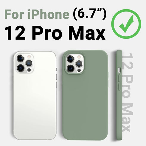 AOTESIER iPhone 12 Pro Max Phone Case,Premium Soft Liquid Silicone Rubber Full-Body Protective Bumper Case with [Soft Anti-Scratch Microfiber Lini...