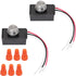 Dusk to Dawn Sensor 2 Packs, Photocell Light Sensor for Outdoor Lighting, 120-277V Photoelectric Switch Replacement with Wire Caps, Hard-Wired Pos...