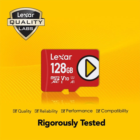 Lexar 128GB PLAY microSDXC Memory Card, UHS-I, C10, U1, V10, A1, Full-HD & 4K Video, Up To 160/50 MB/s, Expanded Storage for Nintendo-Switch, Gami...