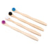 Scraper Bamboo Brush for Adults Toothbrush Oral Deep Cleaning 4pcs (White Blue Black Violet)...