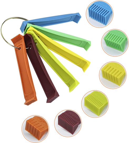 Cenipar 4PCS Air Conditioner Condenser Fin Comb Set Include FCR6 Fin Comb,Metal Radiator Fin Comb and 2 Pack Condenser Fin Comb Brush HVAC Fin Com...
