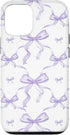 iPhone 14 Aesthetic Lilac Ribbons and Bows in Watercolor Case...