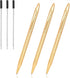 Cambond Ballpoint Pens Gold Pen - Nice Pens for Wedding Guest Book Fancy Pens for Gift Smooth Writing Pens with Black Ink 1.0mm Medium Point, 3 Pe...