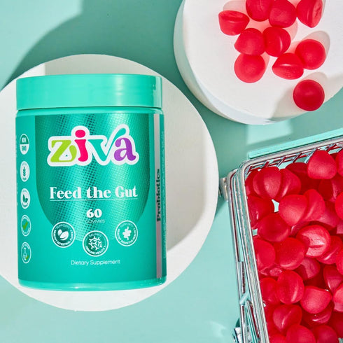 ZIVA Gummies - Feed The Gut Probiotics - Digestive Health Gummies - Probiotics for Adults, Women, and Men - 60 Gummies...