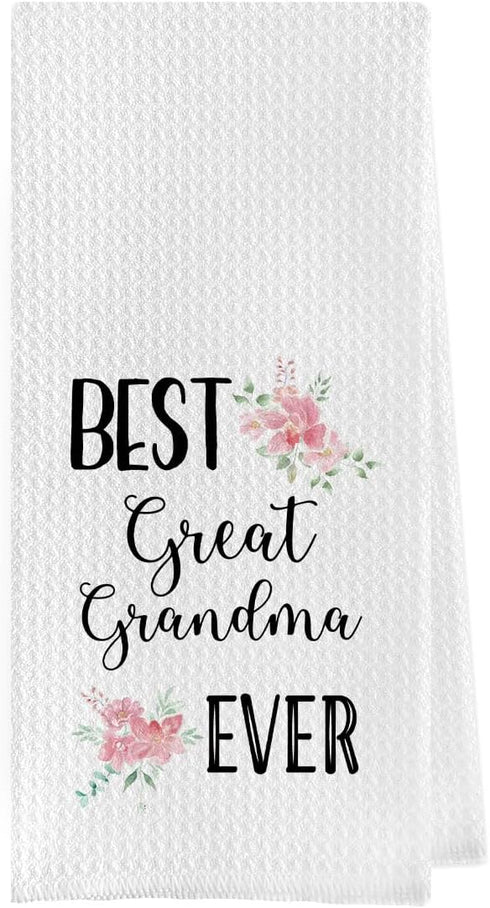 Great Grandma Gifts Towel - Great Grandma Waffle Weave Kitchen Dish Towel, Great Grandma Gifts Hand Towels, Great Grandma Gifts Tea Towels, Gifts ...