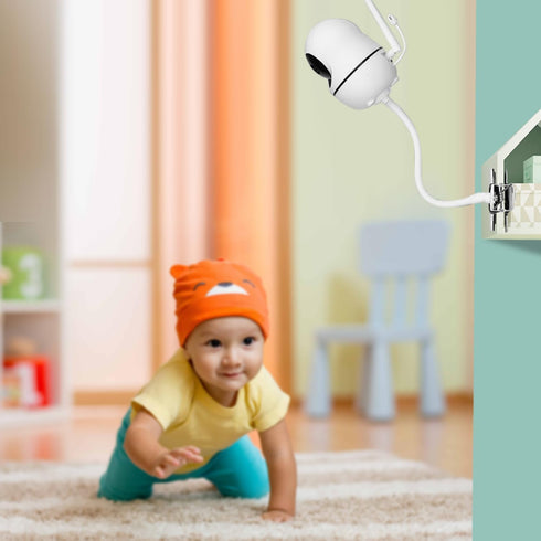 Flexible Baby Monitor Clip Clamp Mount Compatible with HelloBaby HB6550/HB65/HB66/HB248,ANMEATE SM935E,iFamily 43E,Kidsneed SM935, Hellobaby Camer...