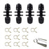 4 Packs 1/2 to 1/4 Drip Irrigation Fittings Kit and 10 Packs Irrigation Clamps Set Leak Proof Barbed Fitting for Systems Easy to Install Compatibl...