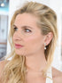 Mariell Vintage CZ and Ivory Pearl Drop Clip On Wedding Earrings for Brides - Genuine Platinum Plated...